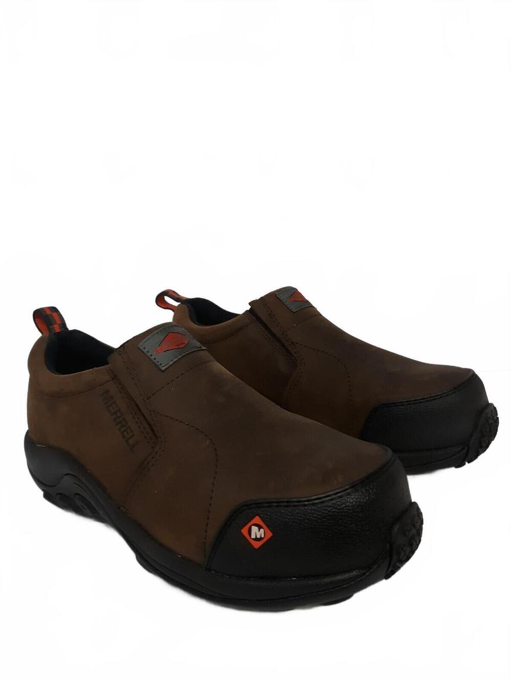 Merrell Jungle Moc Men's 8.5W Leather Comp Toe CSA Work Shoes Slip On J003345W